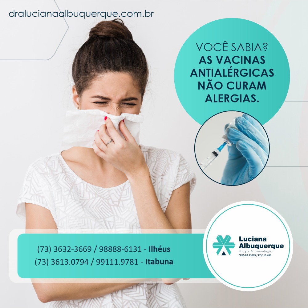 Você sabia? As vacinas antialérgicas não curam alergias