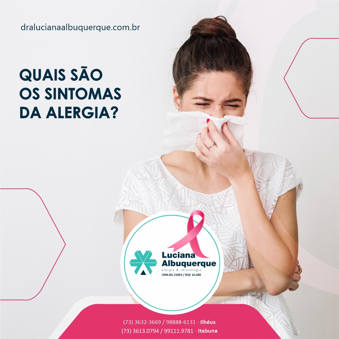 Quais são os sintomas da alergia?