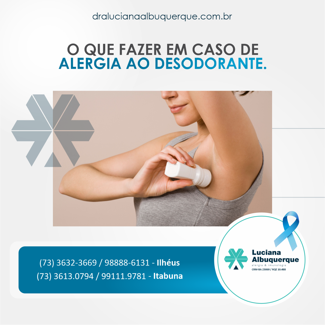 O que fazer em caso de alergia ao desodorante?